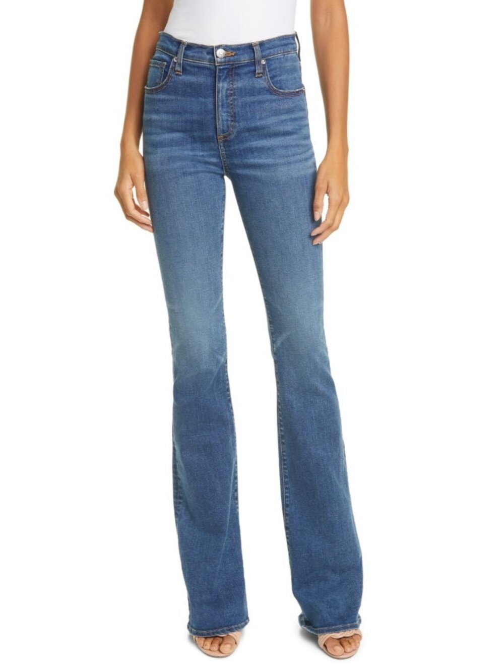 NWT Veronica Beard Beverly in Nantucket Sea High Rise Skinny Flare Jeans 27